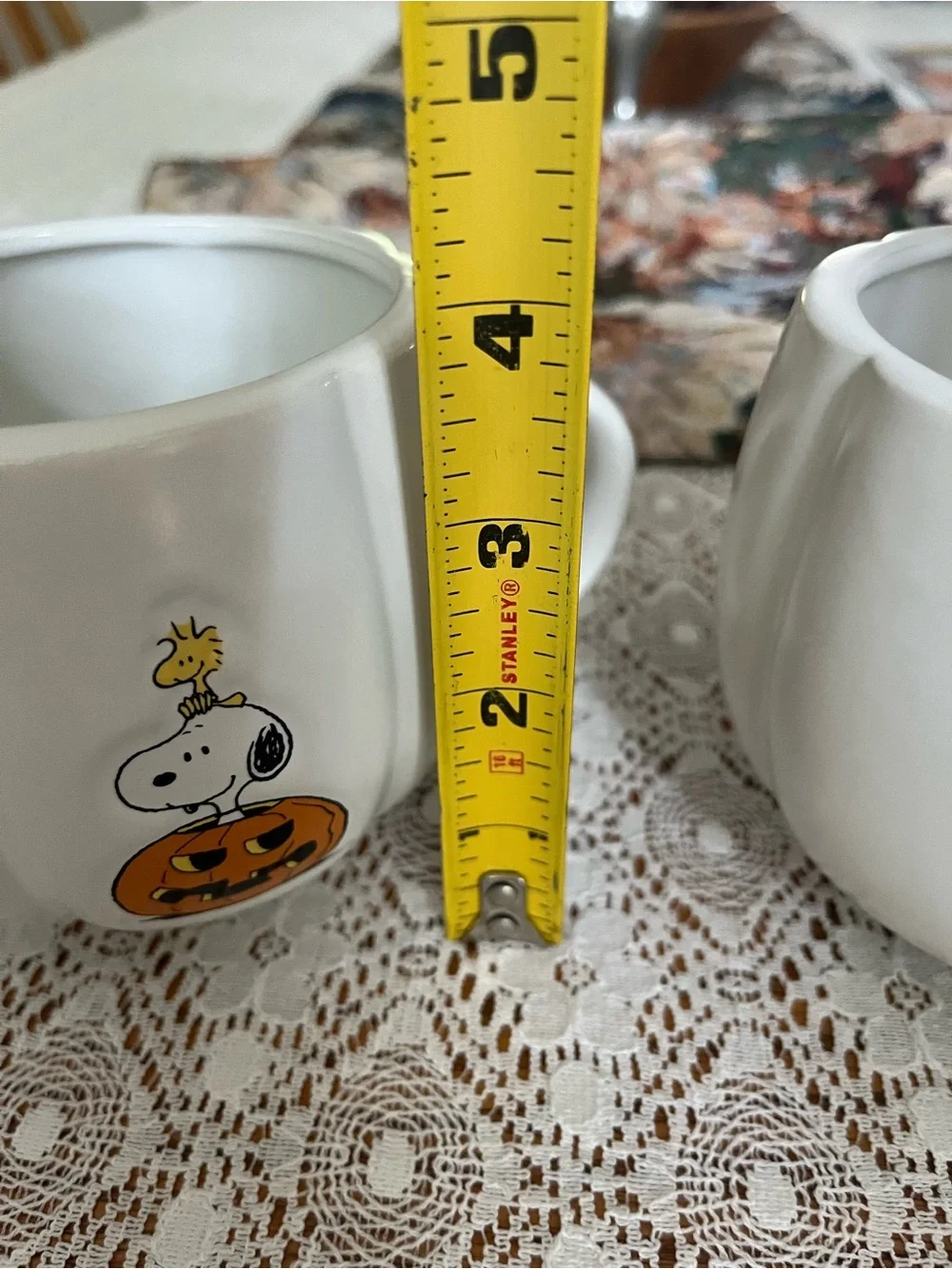 Williams Sonoma Snoopy and Woodstock Mugs